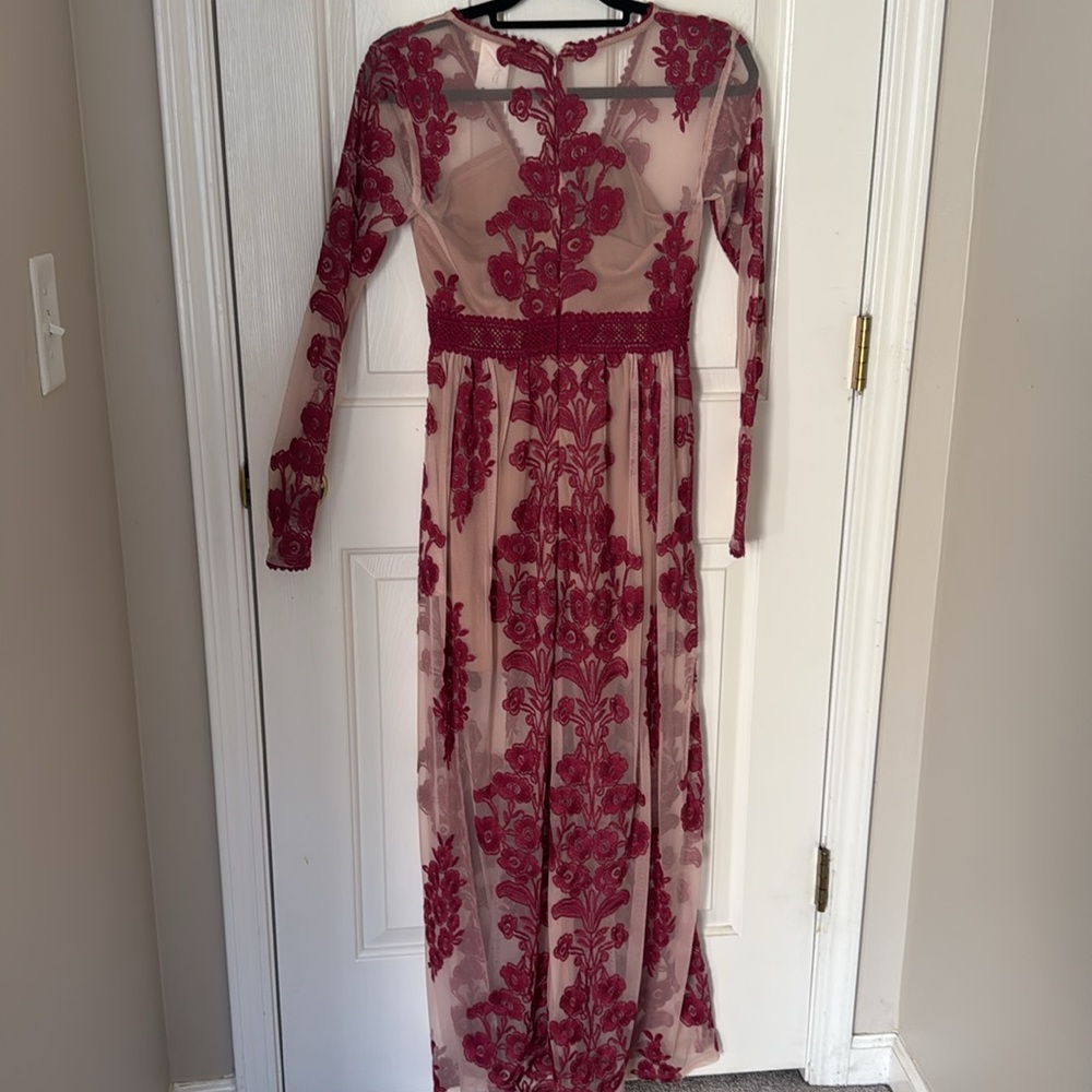 Altar’d State Lace Gown Maxi-Homecoming/Valentines Day bridesmaid - Picture 5 of 10